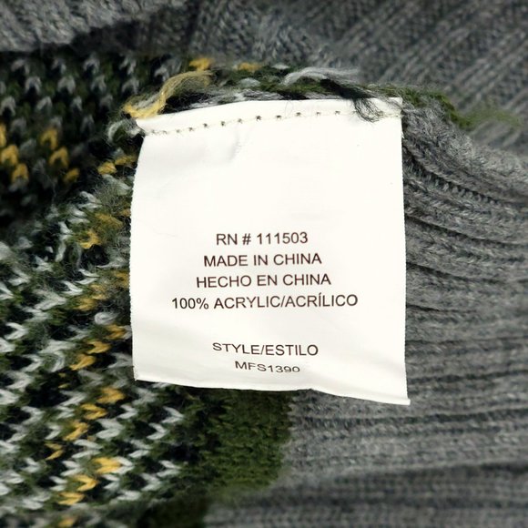 Twine & String Grey Floral Pattern Long Sleeved V-Neck Sweater - Picture 6 of 7